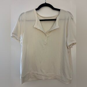 Women’s large gap half button down